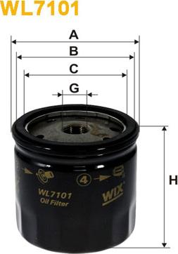 WIX Filters WL7101 - Eļļas filtrs ps1.lv