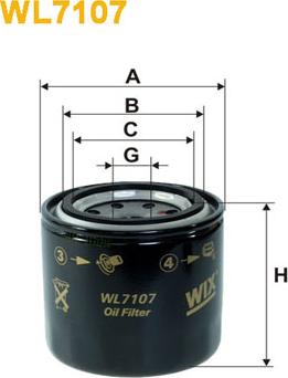 WIX Filters WL7107 - Eļļas filtrs ps1.lv