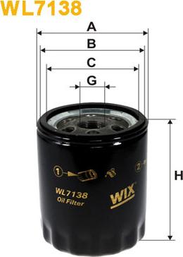 WIX Filters WL7138 - Eļļas filtrs ps1.lv