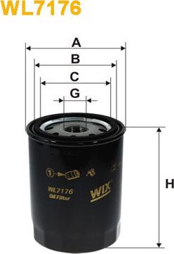 WIX Filters WL7176 - Eļļas filtrs ps1.lv