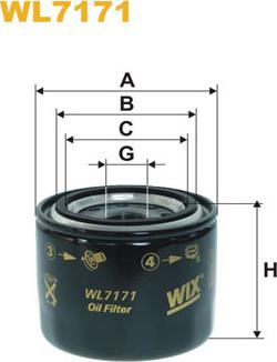 WIX Filters WL7171 - Eļļas filtrs ps1.lv