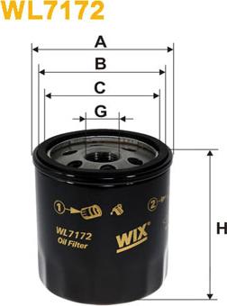 WIX Filters WL7172 - Eļļas filtrs ps1.lv