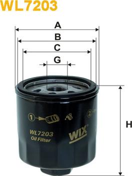 WIX Filters WL7203 - Eļļas filtrs ps1.lv