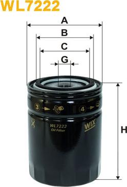 WIX Filters WL7222 - Eļļas filtrs ps1.lv