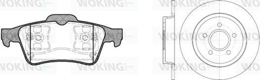 Woking 89423.01 - Bremžu komplekts, Disku bremzes ps1.lv