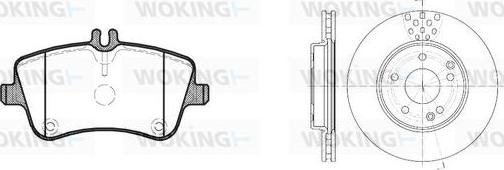 Woking 86683.00 - Bremžu komplekts, Disku bremzes ps1.lv