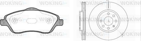 Woking 86743.03 - Bremžu komplekts, Disku bremzes ps1.lv