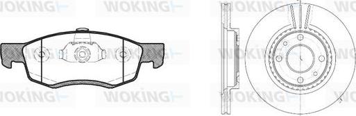 Woking 80723.01 - Bremžu komplekts, Disku bremzes ps1.lv