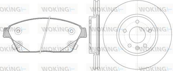 Woking 815313.00 - Bremžu komplekts, Disku bremzes ps1.lv