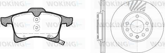 Woking 811363.00 - Bremžu komplekts, Disku bremzes ps1.lv