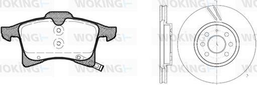 Woking 811363.01 - Bremžu komplekts, Disku bremzes ps1.lv