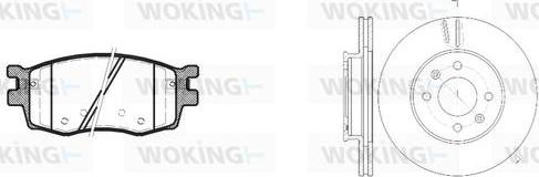 Woking 813083.00 - Bremžu komplekts, Disku bremzes ps1.lv