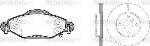 Woking 88783.00 - Bremžu komplekts, Disku bremzes ps1.lv