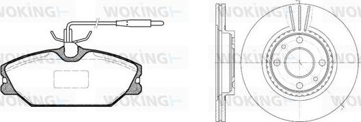 Woking 83083.00 - Bremžu komplekts, Disku bremzes ps1.lv