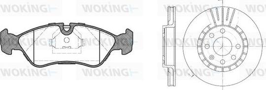 Woking 83863.00 - Bremžu komplekts, Disku bremzes ps1.lv