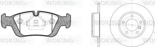 Woking 82843.00 - Bremžu komplekts, Disku bremzes ps1.lv
