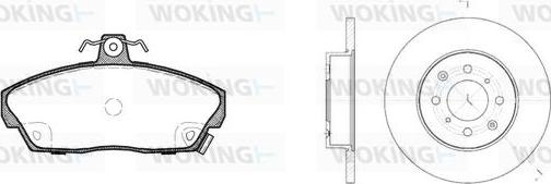 Woking 82373.00 - Bremžu komplekts, Disku bremzes ps1.lv