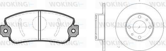 Woking 82723.00 - Bremžu komplekts, Disku bremzes ps1.lv