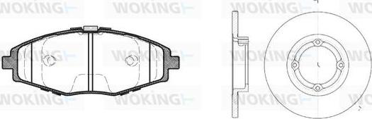 Woking 87963.00 - Bremžu komplekts, Disku bremzes ps1.lv