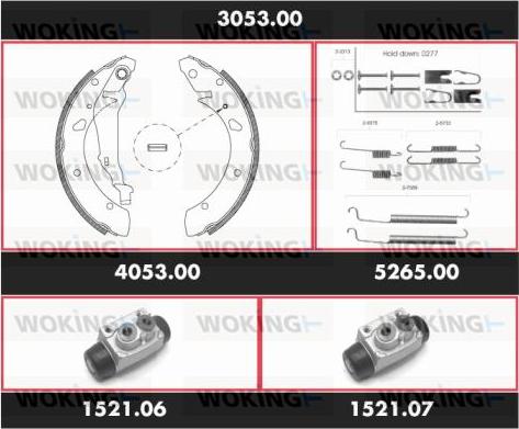 Woking 3053.00 - Bremžu loku komplekts ps1.lv