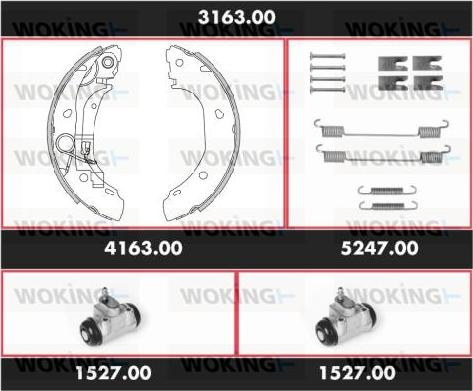 Woking 3163.00 - Bremžu loku komplekts ps1.lv