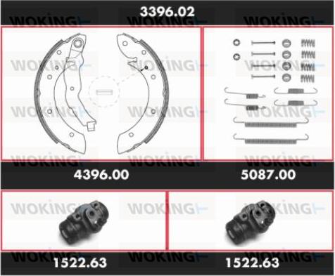 Woking 3396.02 - Bremžu loku komplekts ps1.lv