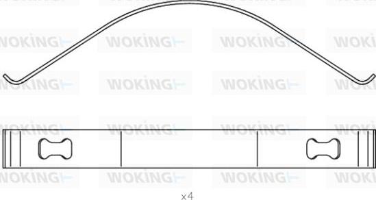 Woking ACA8551.00 - Piederumu komplekts, Disku bremžu uzlikas ps1.lv