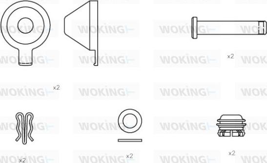 Woking ACA8519.00 - Piederumu komplekts, Disku bremžu uzlikas ps1.lv