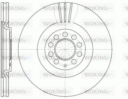 Woking D6597.10 - Bremžu diski ps1.lv