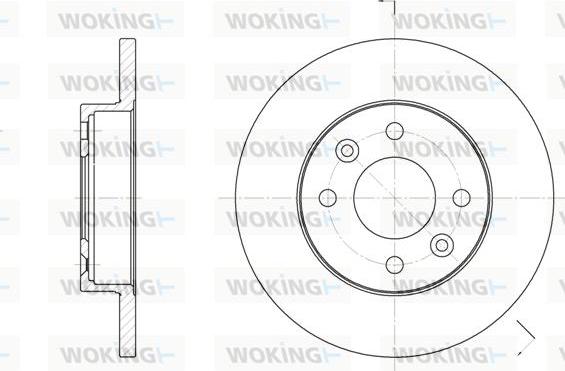 Woking D6067.00 - Bremžu diski ps1.lv