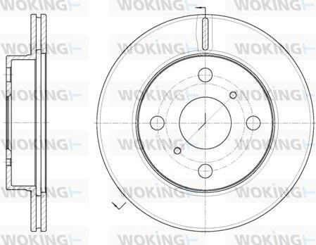 Woking D6026.10 - Bremžu diski ps1.lv