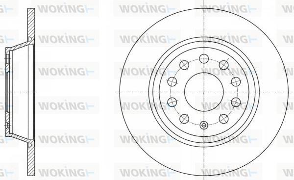 Woking D61646.00 - Bremžu diski ps1.lv