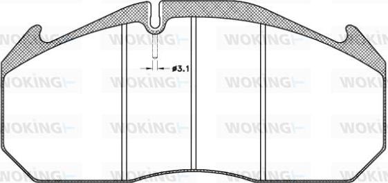 Woking JSA 4063.10 - Bremžu uzliku kompl., Disku bremzes ps1.lv