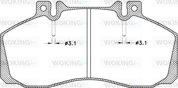 Woking JSA 3453.00 - Bremžu uzliku kompl., Disku bremzes ps1.lv