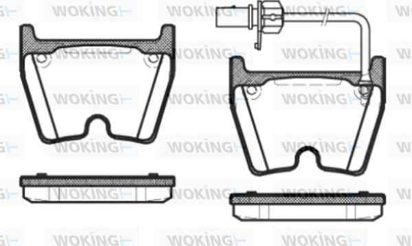 Woking P9963.01 - Bremžu uzliku kompl., Disku bremzes ps1.lv