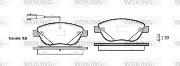 Woking P9593.12 - Bremžu uzliku kompl., Disku bremzes ps1.lv