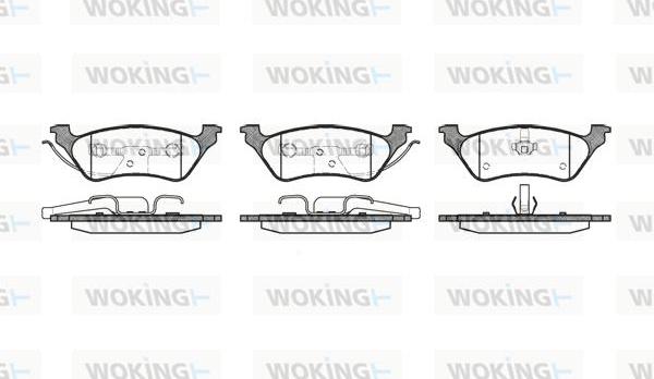 Woking P9113.00 - Bremžu uzliku kompl., Disku bremzes ps1.lv