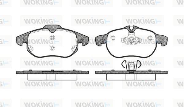 Woking P9883.00 - Bremžu uzliku kompl., Disku bremzes ps1.lv