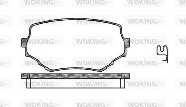 Woking P4943.02 - Bremžu uzliku kompl., Disku bremzes ps1.lv