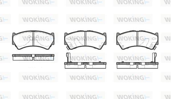 Woking P4923.52 - Bremžu uzliku kompl., Disku bremzes ps1.lv