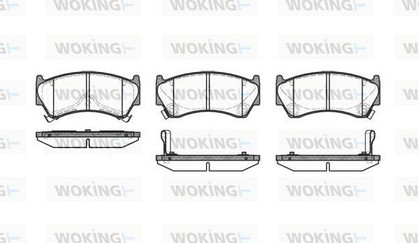 Woking P4923.12 - Bremžu uzliku kompl., Disku bremzes ps1.lv