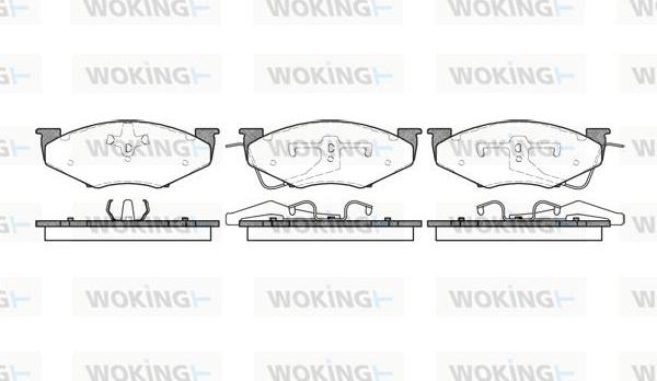 Woking P4513.00 - Bremžu uzliku kompl., Disku bremzes ps1.lv