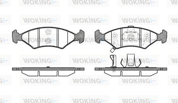 Woking P4023.22 - Bremžu uzliku kompl., Disku bremzes ps1.lv