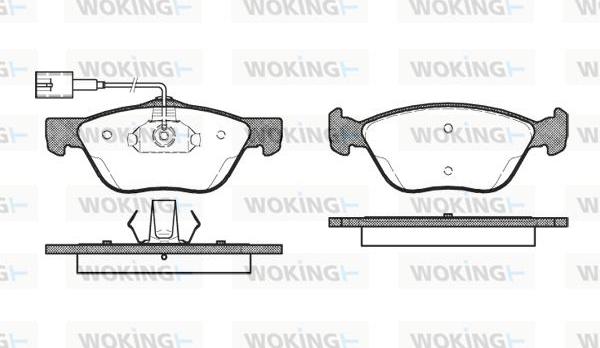 Woking P4893.42 - Bremžu uzliku kompl., Disku bremzes ps1.lv