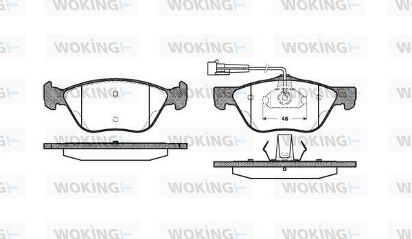 Woking P4893.02 - Bremžu uzliku kompl., Disku bremzes ps1.lv