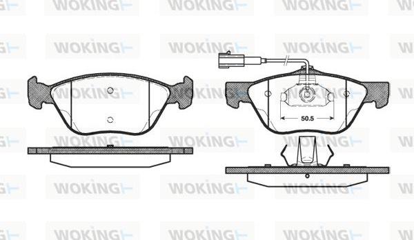 Woking P4893.32 - Bremžu uzliku kompl., Disku bremzes ps1.lv