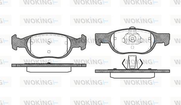 Woking P4883.10 - Bremžu uzliku kompl., Disku bremzes ps1.lv