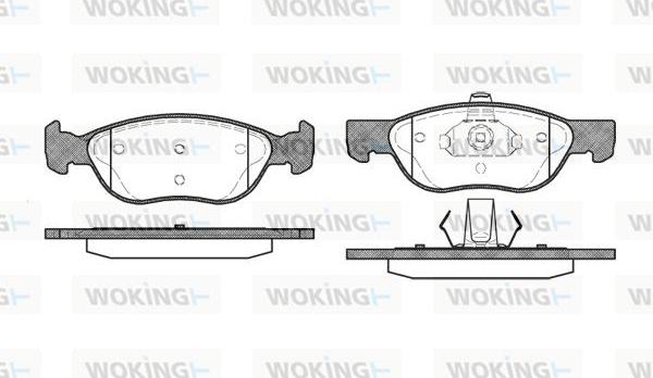 Woking P4873.00 - Bremžu uzliku kompl., Disku bremzes ps1.lv