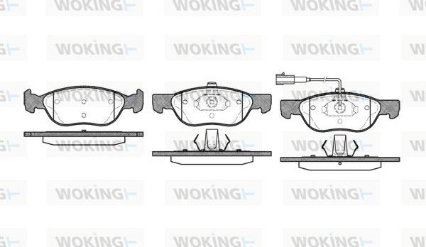 Woking P4873.21 - Bremžu uzliku kompl., Disku bremzes ps1.lv