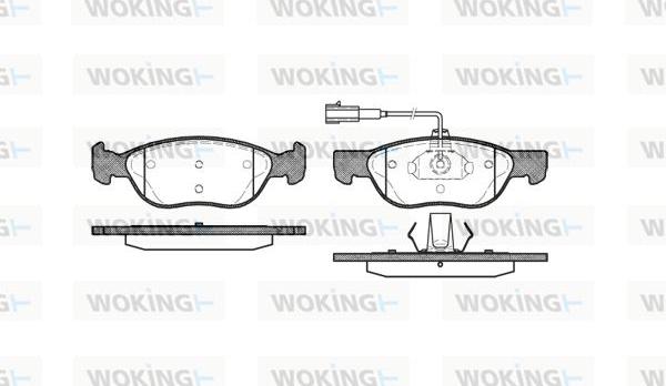 Woking P4873.22 - Bremžu uzliku kompl., Disku bremzes ps1.lv